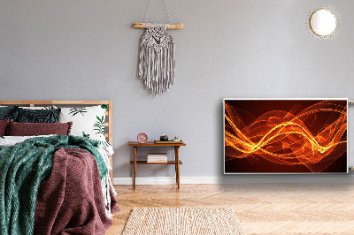 Magnetisk radiatorkåpa Röd låga