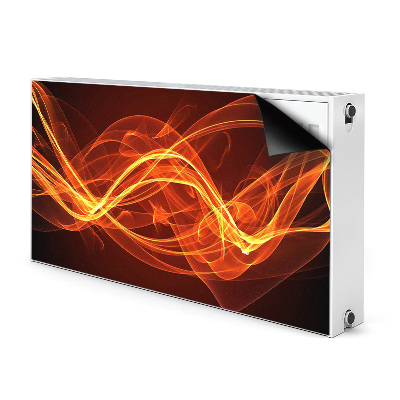 Magnetisk radiatorkåpa Röd låga