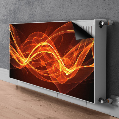 Magnetisk radiatorkåpa Röd låga