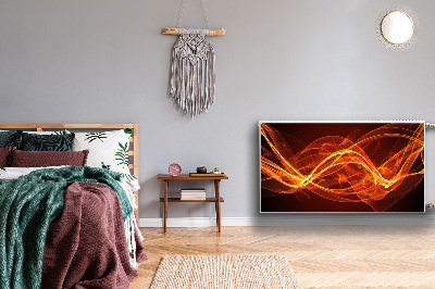 Magnetisk radiatorkåpa Röd låga