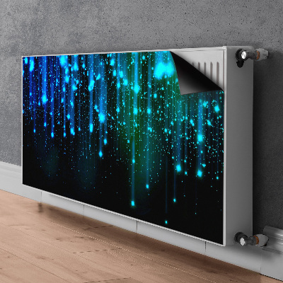 Magnetisk radiatorkåpa Blå partiklar
