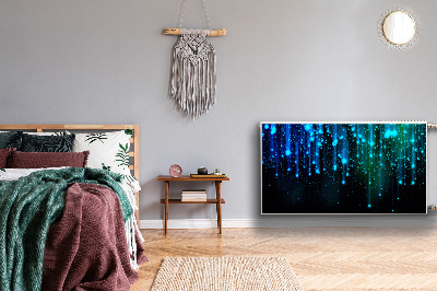 Magnetisk radiatorkåpa Blå partiklar