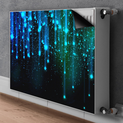 Magnetisk radiatorkåpa Blå partiklar