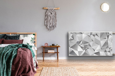 Magnetisk radiatorkåpa Grå abstraktion