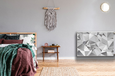 Magnetisk radiatorkåpa Grå abstraktion
