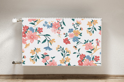 Magnetisk radiatorkåpa Färgglada blommor