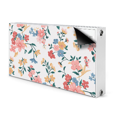 Magnetisk radiatorkåpa Färgglada blommor