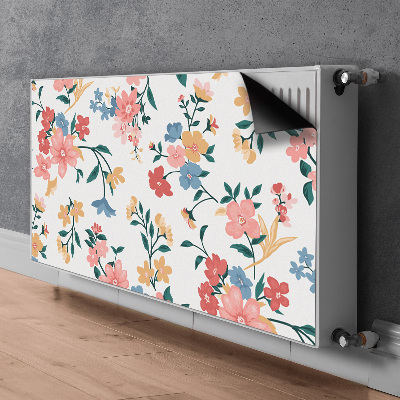 Magnetisk radiatorkåpa Färgglada blommor