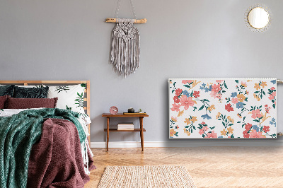 Magnetisk radiatorkåpa Färgglada blommor