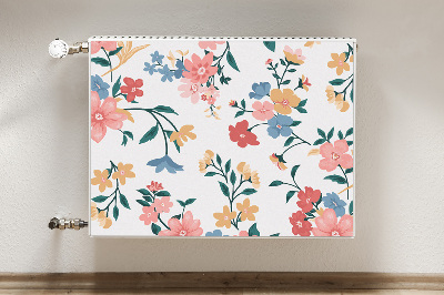 Magnetisk radiatorkåpa Färgglada blommor