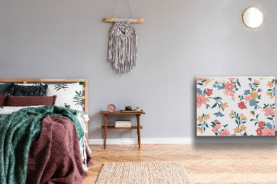 Magnetisk radiatorkåpa Färgglada blommor