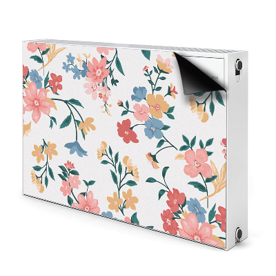 Magnetisk radiatorkåpa Färgglada blommor
