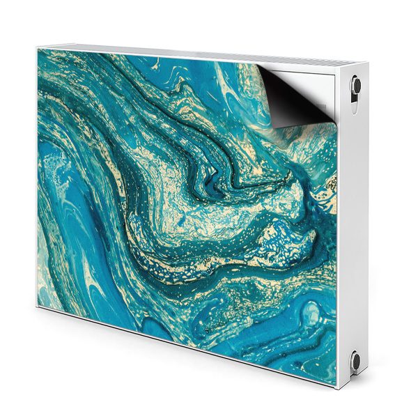 Magnetiskt radiatorskydd Blå abstraktion