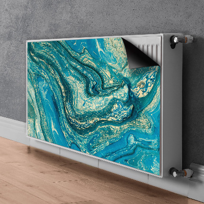 Magnetiskt radiatorskydd Blå abstraktion