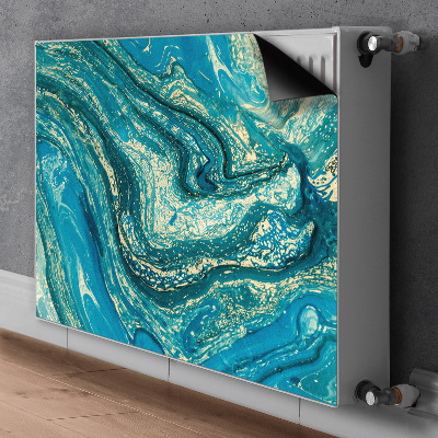 Magnetiskt radiatorskydd Blå abstraktion