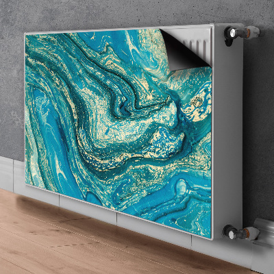 Magnetiskt radiatorskydd Blå abstraktion