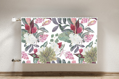 Magnetisk radiatorkåpa Färgglada blommor