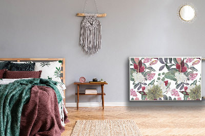 Magnetisk radiatorkåpa Färgglada blommor