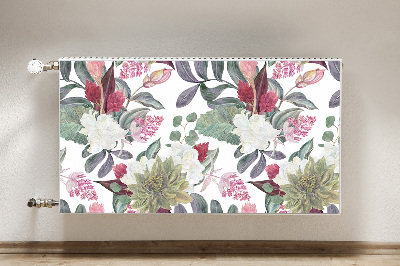 Magnetisk radiatorkåpa Färgglada blommor