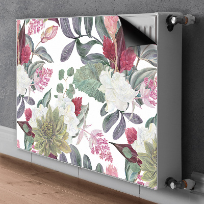 Magnetisk radiatorkåpa Färgglada blommor
