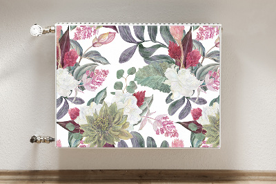 Magnetisk radiatorkåpa Färgglada blommor