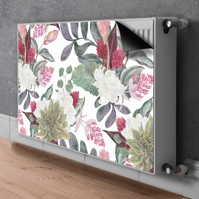 Magnetisk radiatorkåpa Färgglada blommor