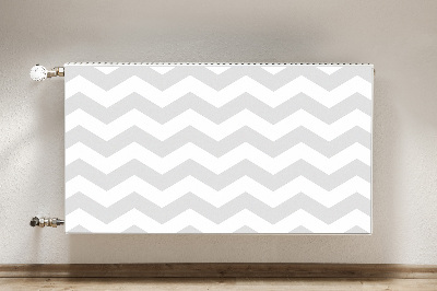 Magnetisk radiatorkåpa Grå sicksack