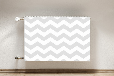 Magnetisk radiatorkåpa Grå sicksack