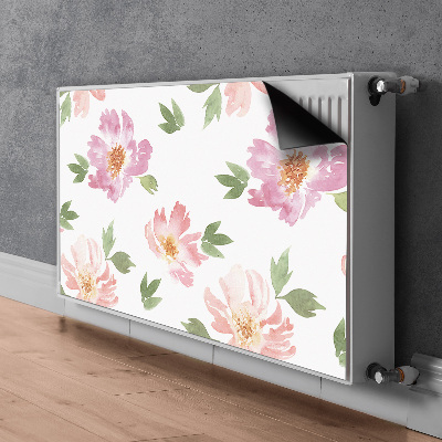 Magnetisk radiatorkåpa Akvarell blommor