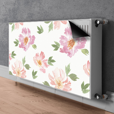 Magnetisk radiatorkåpa Akvarell blommor