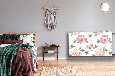 Magnetisk radiatorkåpa Akvarell blommor