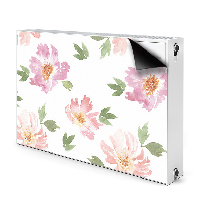 Magnetisk radiatorkåpa Akvarell blommor