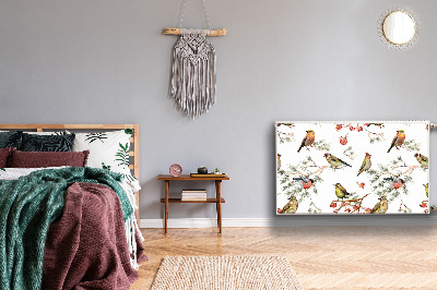 Magnetiskt radiatorskydd Fåglar på en gren
