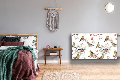 Magnetiskt radiatorskydd Fåglar på en gren