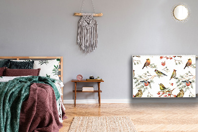 Magnetiskt radiatorskydd Fåglar på en gren