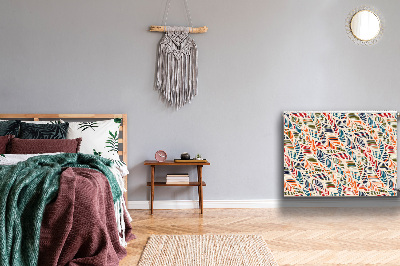 Magnetiskt radiatorskydd Färgglada vågor