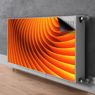 Magnetisk radiatorkåpa Orange vågor