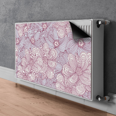 Magnetisk radiatorkåpa Doodle blommor