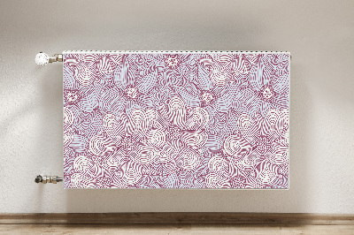 Magnetisk radiatorkåpa Doodle blommor