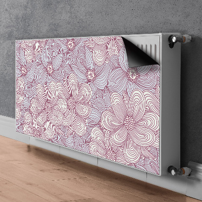 Magnetisk radiatorkåpa Doodle blommor