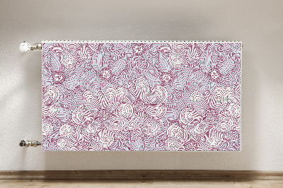 Magnetisk radiatorkåpa Doodle blommor