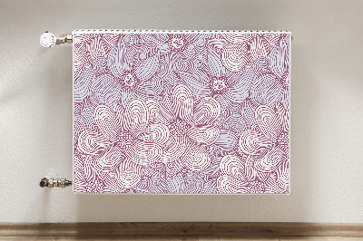 Magnetisk radiatorkåpa Doodle blommor