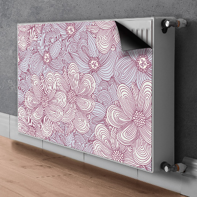 Magnetisk radiatorkåpa Doodle blommor