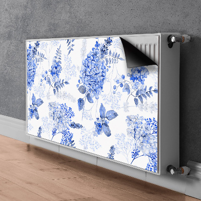 Magnetisk radiatorkåpa Blå hortensia