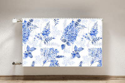 Magnetisk radiatorkåpa Blå hortensia