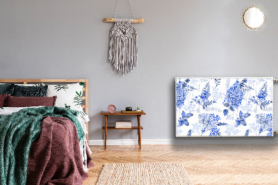 Magnetisk radiatorkåpa Blå hortensia