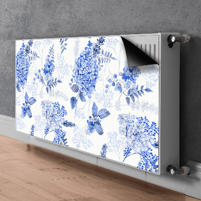 Magnetisk radiatorkåpa Blå hortensia