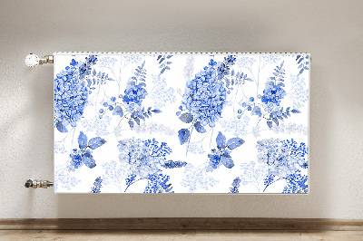 Magnetisk radiatorkåpa Blå hortensia