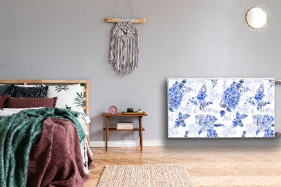 Magnetisk radiatorkåpa Blå hortensia