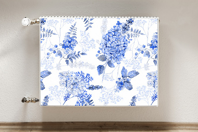 Magnetisk radiatorkåpa Blå hortensia